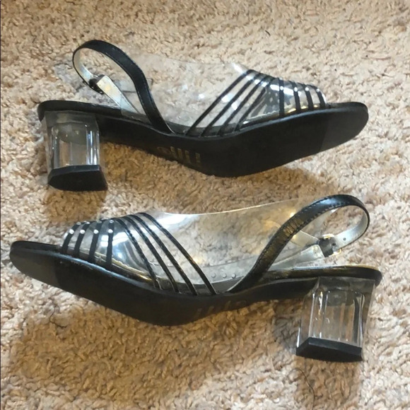 Clear Trendy Stone Heels - Picture 3 of 5